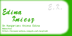 edina kniesz business card